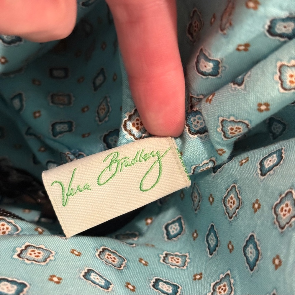 Vera Bradley Java Blue Shoulder Tote Bag Retired Print 2006 Y2K - Picture 5 of 13